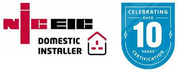 NICEIC Domestic Installer certification celebrating over 10 years